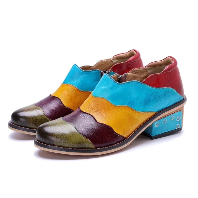 Luxury Mixed Colors Ladies Pumps Genuine Leather Shoes for Women Fashion Side Zipper Square Heel Dress New Mixed Plus Size 42
Luxury Mixed Colors Ladies Pumps Genuine Leather Shoes for Women Fashion Side Zipper Square Heel Dress New Mixed Plus Size 42