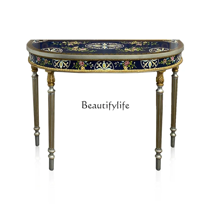 ls 42European-style entrance table, home storage end-view table, French-style painted entrance table 
ls 42European-style entrance table, home storage end-view table, French-style painted entrance table