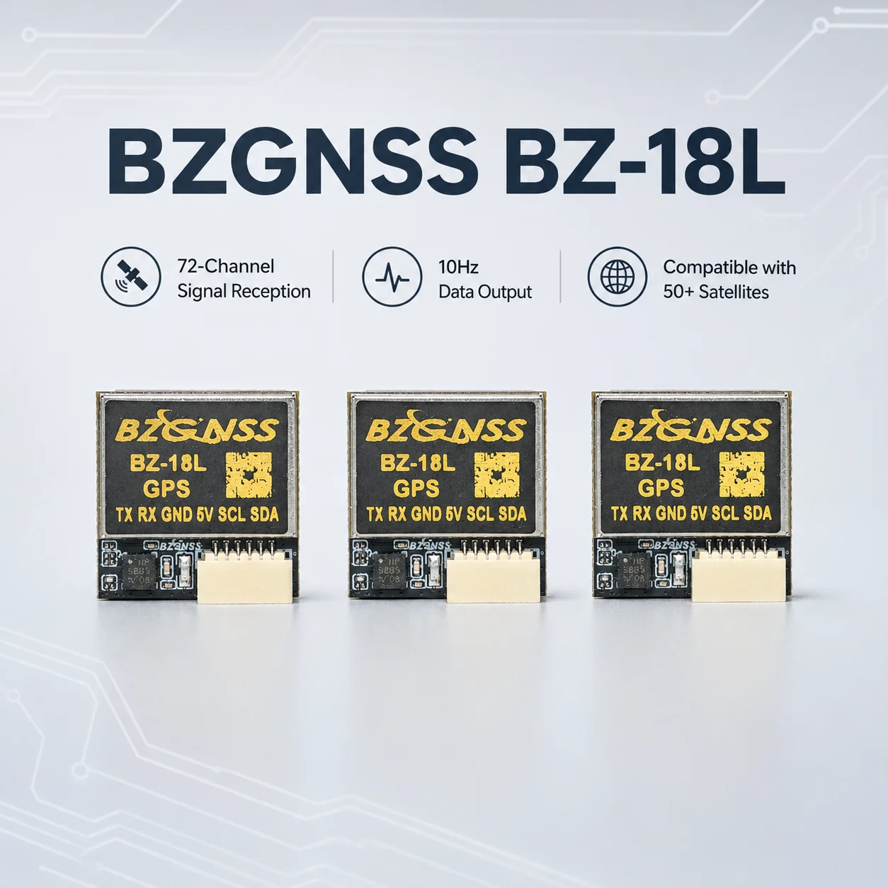 BZGNSS BZ-18L GPS With Compass 72CH 10Hz Mini GNSS Module 5V Ceramic Antenna For INAV Fixed Wing RC Plane Return To Home
BZGNSS BZ-18L GPS With Compass 72CH 10Hz Mini GNSS Module 5V Ceramic Antenna For INAV Fixed Wing RC Plane Return To Home
