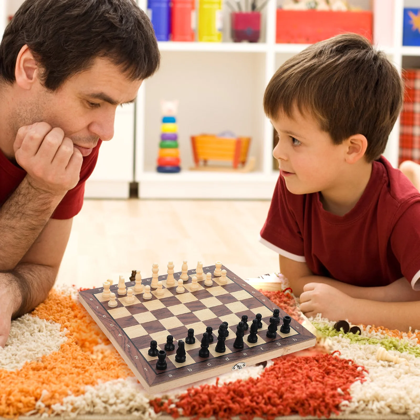 Wooden Chess Set Lightweight Portable Folding Board Game Educational Toy Design International Checker
Wooden Chess Set Lightweight Portable Folding Board Game Educational Toy Design International Checker