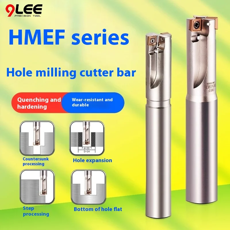 HMEF Countersunk End Mill Rod Milling Cutter Bar Holder CNC Hole Expanding Tool Holder SPMT06204 Carbide Inserts
HMEF Countersunk End Mill Rod Milling Cutter Bar Holder CNC Hole Expanding Tool Holder SPMT06204 Carbide Inserts