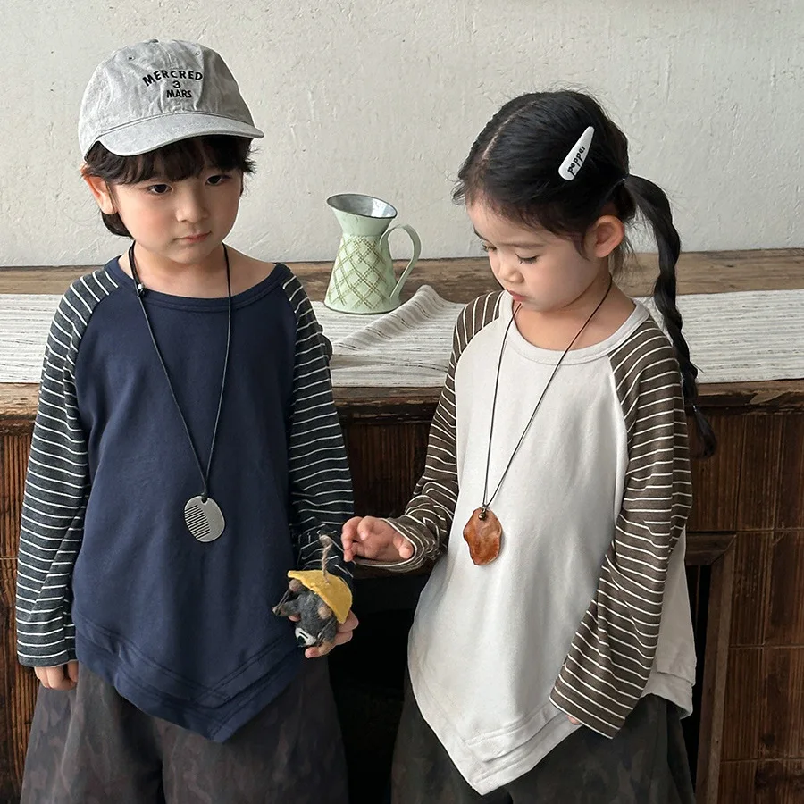 2025 Kids Autumn New Long-Sleeve Base Top Boys Girls Loose Fit Raglan Sleeve T-Shirt for Babies & Toddlers Spring Clothes 
2025 Kids Autumn New Long-Sleeve Base Top Boys Girls Loose Fit Raglan Sleeve T-Shirt for Babies & Toddlers Spring Clothes