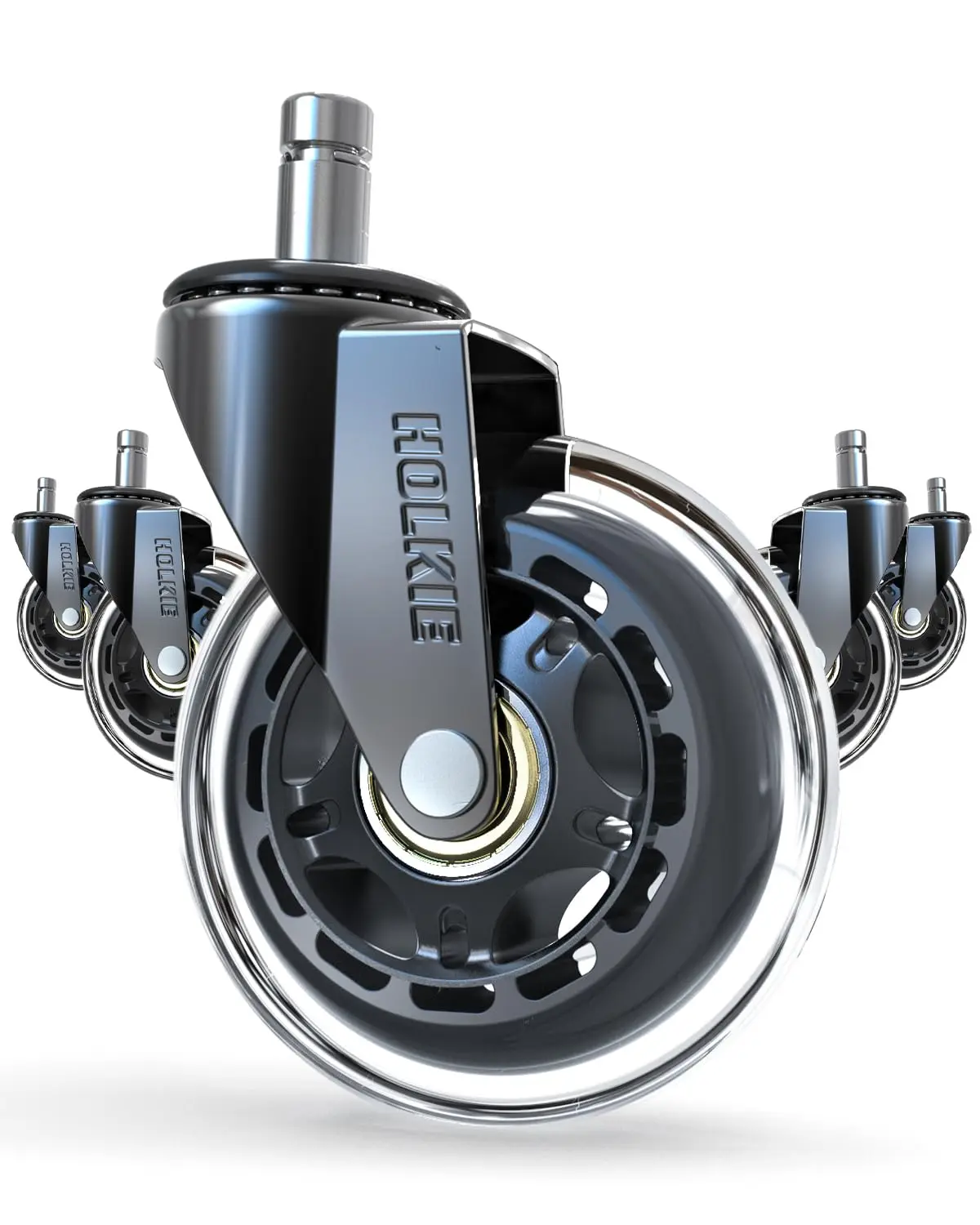 Universal Office Chair Wheels 3 Inch Roller Blade Casters for Hardwood Carpet Floors Heavy Duty Rubber Replacement Set of 5
Universal Office Chair Wheels 3 Inch Roller Blade Casters for Hardwood Carpet Floors Heavy Duty Rubber Replacement Set of 5