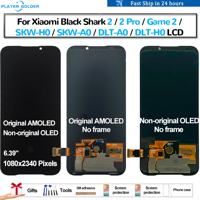 Original AMOLED For Xiaomi Black Shark 2 2 Pro Game 2 Pantalla lcd Display Touch Panel Screen Digitizer Assembly Repair OLED LCD
Original AMOLED For Xiaomi Black Shark 2 2 Pro Game 2 Pantalla lcd Display Touch Panel Screen Digitizer Assembly Repair OLED LCD