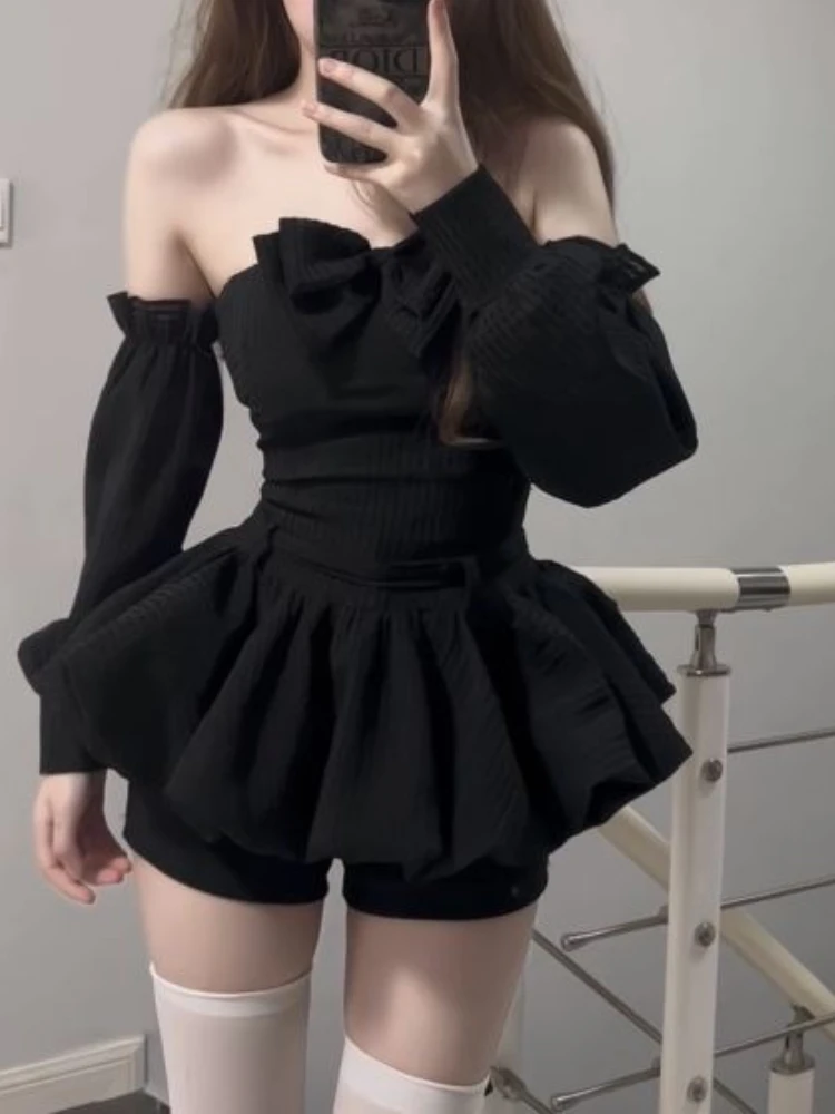 Sexy Fashion Skinny Black 3-piece Set Women Summer Elegant Slim Off Shoulder Sleeveless Suit High Street Chic Bud Shorts Outfits
Sexy Fashion Skinny Black 3-piece Set Women Summer Elegant Slim Off Shoulder Sleeveless Suit High Street Chic Bud Shorts Outfits