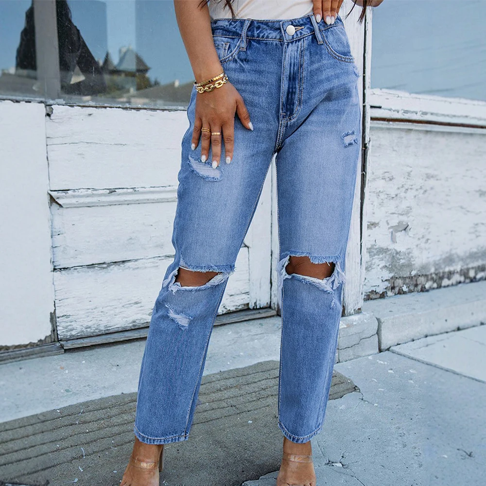 Arazooyi Women's Pants All Season Daily Korean Ripped Natural Waist Ankle Straight Casual Pants
Arazooyi Women's Pants All Season Daily Korean Ripped Natural Waist Ankle Straight Casual Pants