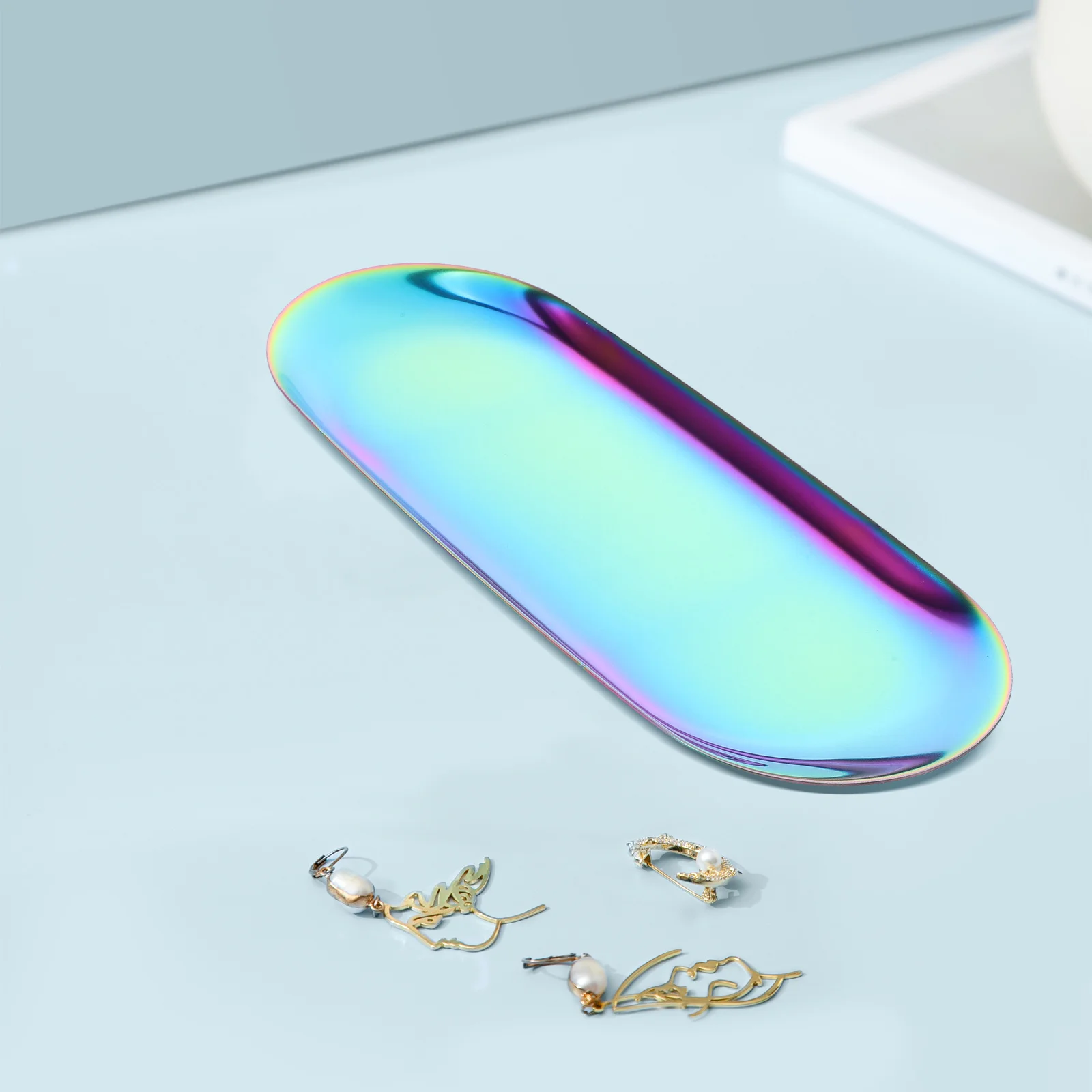 2Pcs Oval Stainless Steel Decorative Tray Modern Bathroom Vanity Organizer Jewelry Countertop Accessory Storage
2Pcs Oval Stainless Steel Decorative Tray Modern Bathroom Vanity Organizer Jewelry Countertop Accessory Storage