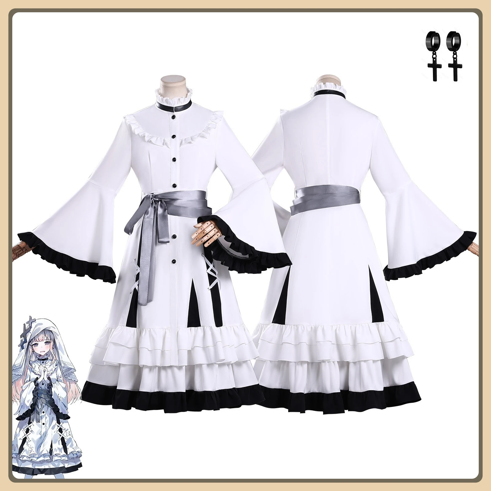 Classic Magic Game Character Uzuki Meruru Role Playing Costume Halloween White Dress Full Set High Quality Party Suit (Female)
Classic Magic Game Character Uzuki Meruru Role Playing Costume Halloween White Dress Full Set High Quality Party Suit (Female)