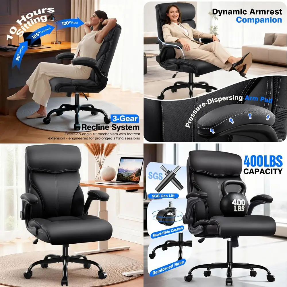 Ergonomic High-Back Breathable Leather Swivel Chair with Lumbar Support for Comfortable Office, Study, or Gaming
Ergonomic High-Back Breathable Leather Swivel Chair with Lumbar Support for Comfortable Office, Study, or Gaming