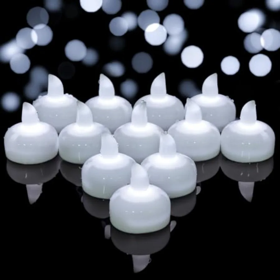 12 Pack Cool White Flickering LED Light, Battery Operated Candles, Outdoor Flameless Waterproof Votive Tealights Bulk, Wedding
12 Pack Cool White Flickering LED Light, Battery Operated Candles, Outdoor Flameless Waterproof Votive Tealights Bulk, Wedding