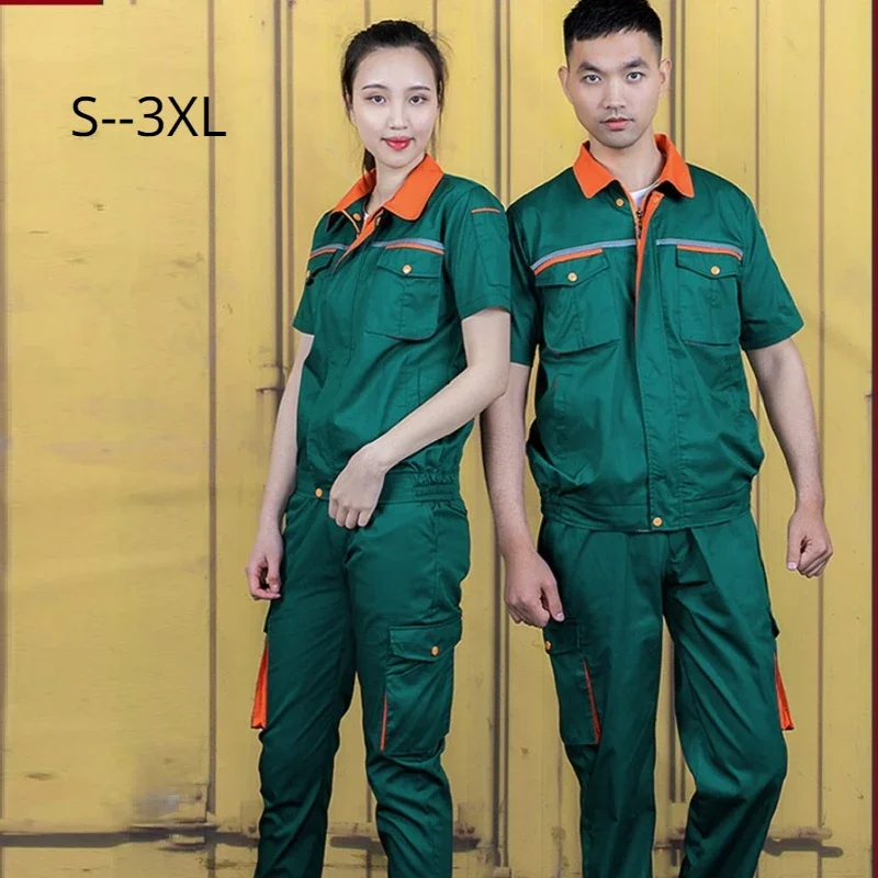 Short-sleeved Worker Coveralls Men's Summer Working Clothing Factory Workshop Uniforms Green Labor Workwear Multi Pockets Suits
Short-sleeved Worker Coveralls Men's Summer Working Clothing Factory Workshop Uniforms Green Labor Workwear Multi Pockets Suits