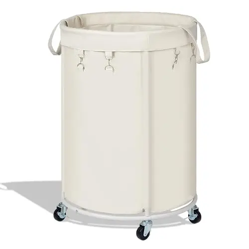 150L Tall Rolling Laundry Hamper With Detachable Canvas Liner, 360° Wheels & Side Handles For Home, Bedroom, Bathroom, Dorm
150L Tall Rolling Laundry Hamper With Detachable Canvas Liner, 360° Wheels & Side Handles For Home, Bedroom, Bathroom, Dorm
