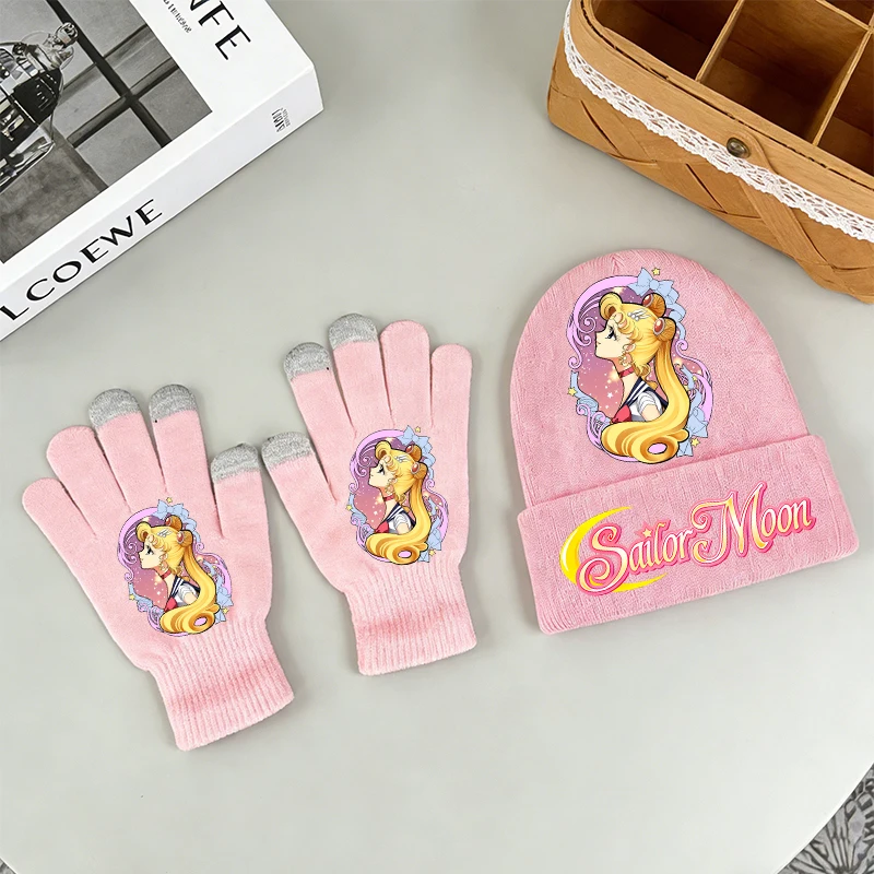 Sailor Moon Kid Gloves Winter Hat 2pcs Set Girl Kawaii Beanies Casual Hat Knitted Winter Cap Glove Cartoon Cute Bonnet Xmas Gift
Sailor Moon Kid Gloves Winter Hat 2pcs Set Girl Kawaii Beanies Casual Hat Knitted Winter Cap Glove Cartoon Cute Bonnet Xmas Gift