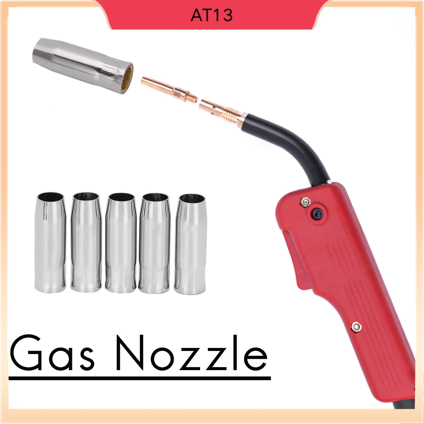 AT13 18Pcs Welding Torch Kit Contact Tip 0.8Mm M6 & Tips Holder Difuser & Shield Cup For Mb15 15Ak Mig Welding Torch
AT13 18Pcs Welding Torch Kit Contact Tip 0.8Mm M6 & Tips Holder Difuser & Shield Cup For Mb15 15Ak Mig Welding Torch