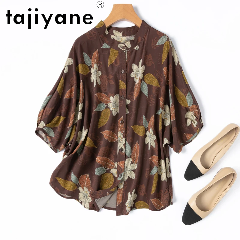 TAJIYANE 93% Mulberry Silk Blouse Woman New Arrivals 2025 Short Sleeve Shirts Vintage Summer Tops Ladies Clothes Рубашка Женская
TAJIYANE 93% Mulberry Silk Blouse Woman New Arrivals 2025 Short Sleeve Shirts Vintage Summer Tops Ladies Clothes Рубашка Женская
