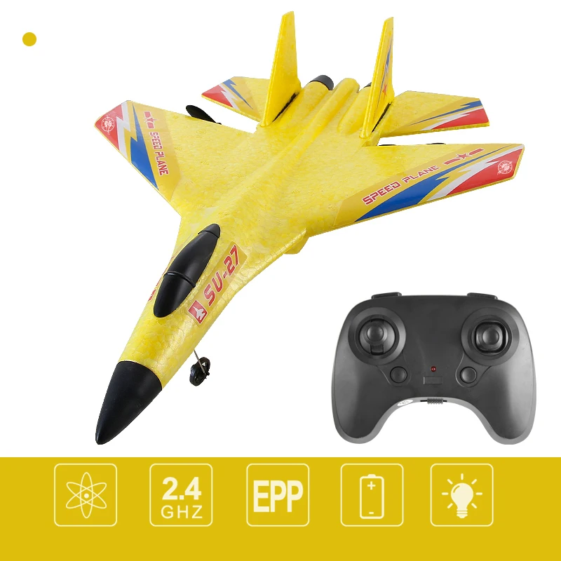 SU27 RC Plane 2.4G Remote Control fighter shaped Flying Model Glider With LED Lights EPP Foam Airplane Toys For Children Gifts
SU27 RC Plane 2.4G Remote Control fighter shaped Flying Model Glider With LED Lights EPP Foam Airplane Toys For Children Gifts