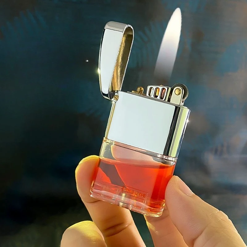 New Dye Grinding Wheel Model of Transparent Oil Tank Lighter Vintage Precision Grindstone High-quality Windproof Lighter
New Dye Grinding Wheel Model of Transparent Oil Tank Lighter Vintage Precision Grindstone High-quality Windproof Lighter