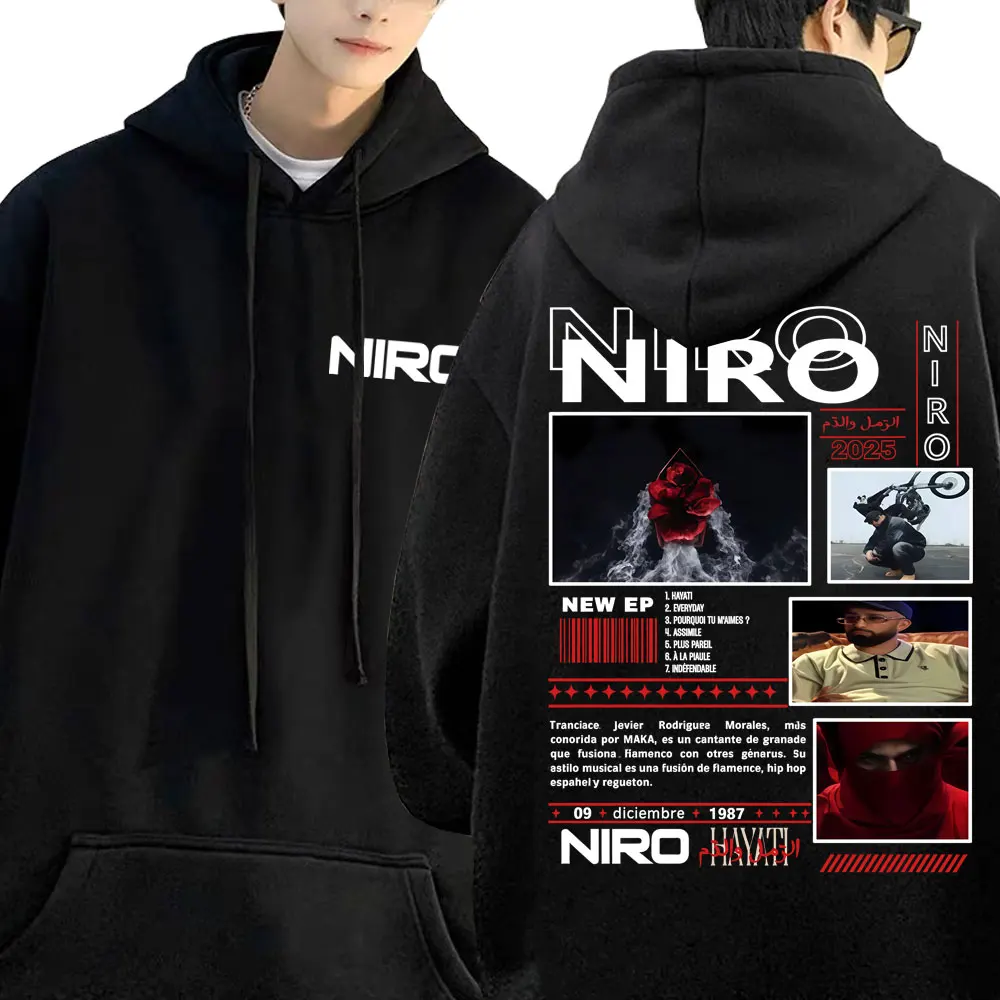 Rapper Niro HAYATI Album Graphic Hoodie Men Women Fashion Casual Fleece Pullover Unisex Vintage Oversized Hoodies Streetwear
Rapper Niro HAYATI Album Graphic Hoodie Men Women Fashion Casual Fleece Pullover Unisex Vintage Oversized Hoodies Streetwear