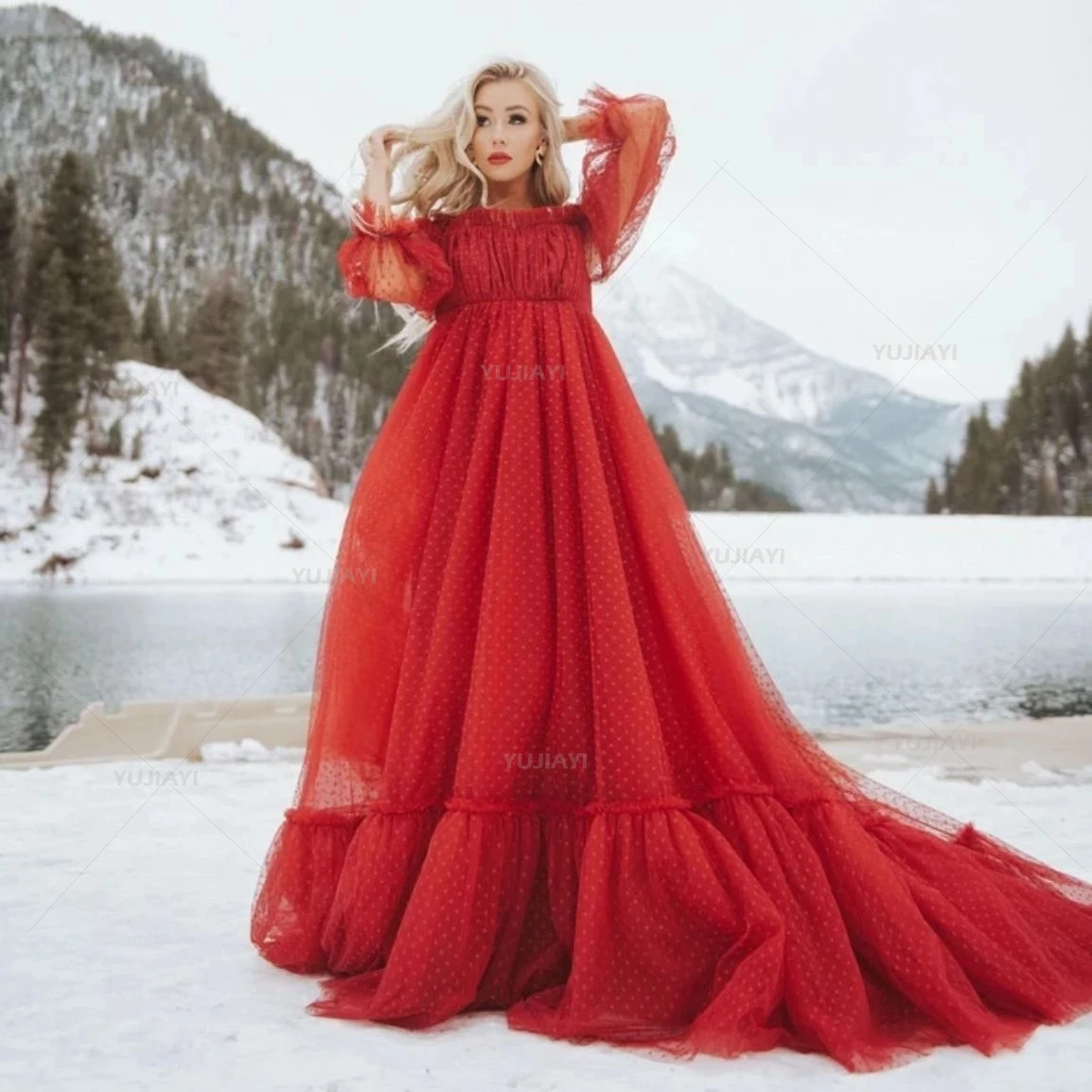 Fluffy Sleeves Maternity Gowns for Photoshoot Off The Shoulder Maternity Dress for Babyshower Boudoir Morning Robe Bathrobe
Fluffy Sleeves Maternity Gowns for Photoshoot Off The Shoulder Maternity Dress for Babyshower Boudoir Morning Robe Bathrobe