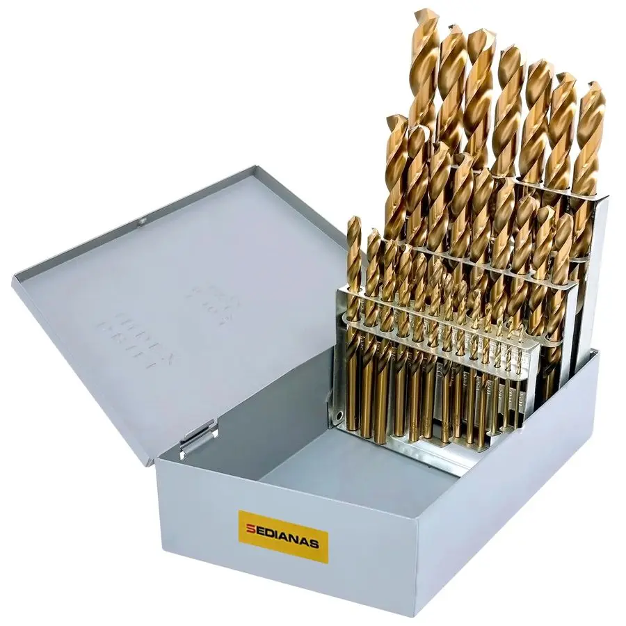 Drill Bit Set 29Pcs M35 High Speed Steel Twist Drill Bits for Hardened Metals, Stainless Steel, Cast Iron and Wooden Plastics wi
Drill Bit Set 29Pcs M35 High Speed Steel Twist Drill Bits for Hardened Metals, Stainless Steel, Cast Iron and Wooden Plastics wi