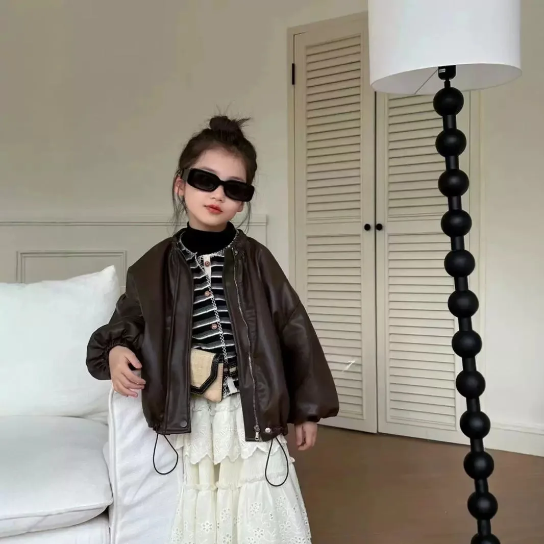 Girl Jacket Autumn New 2024 Solid Lovely Leather Clothing Tops Casual Simple Fashion Sweet Korean Active Vintage Cute Comfort 
Girl Jacket Autumn New 2024 Solid Lovely Leather Clothing Tops Casual Simple Fashion Sweet Korean Active Vintage Cute Comfort