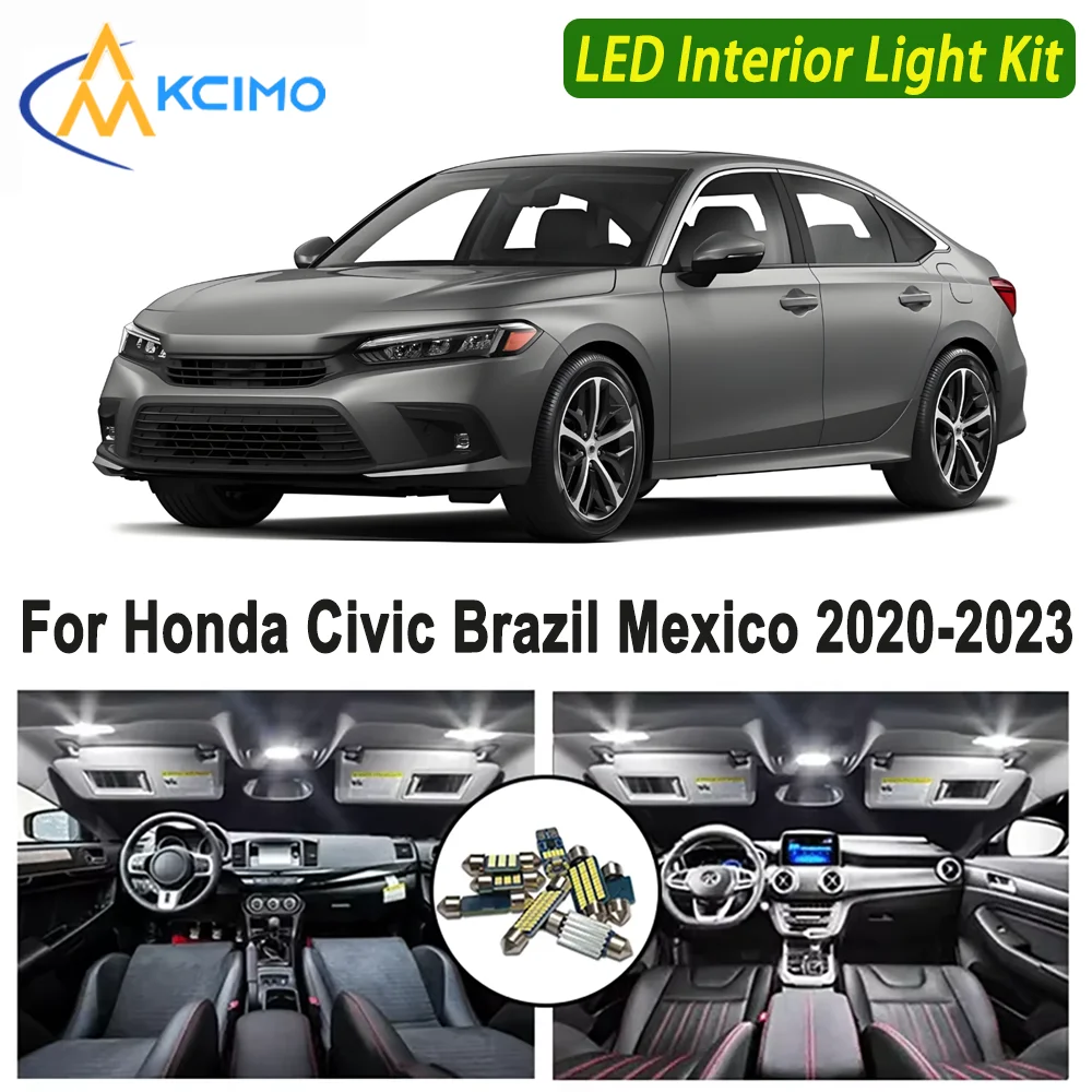 Kcimo For Honda Civic Brazil Mexico Chile (2020-2023) Premium Bright LED Interior Dome Map Trunk Light Kit Car Led Lamps Canbus 
Kcimo For Honda Civic Brazil Mexico Chile (2020-2023) Premium Bright LED Interior Dome Map Trunk Light Kit Car Led Lamps Canbus