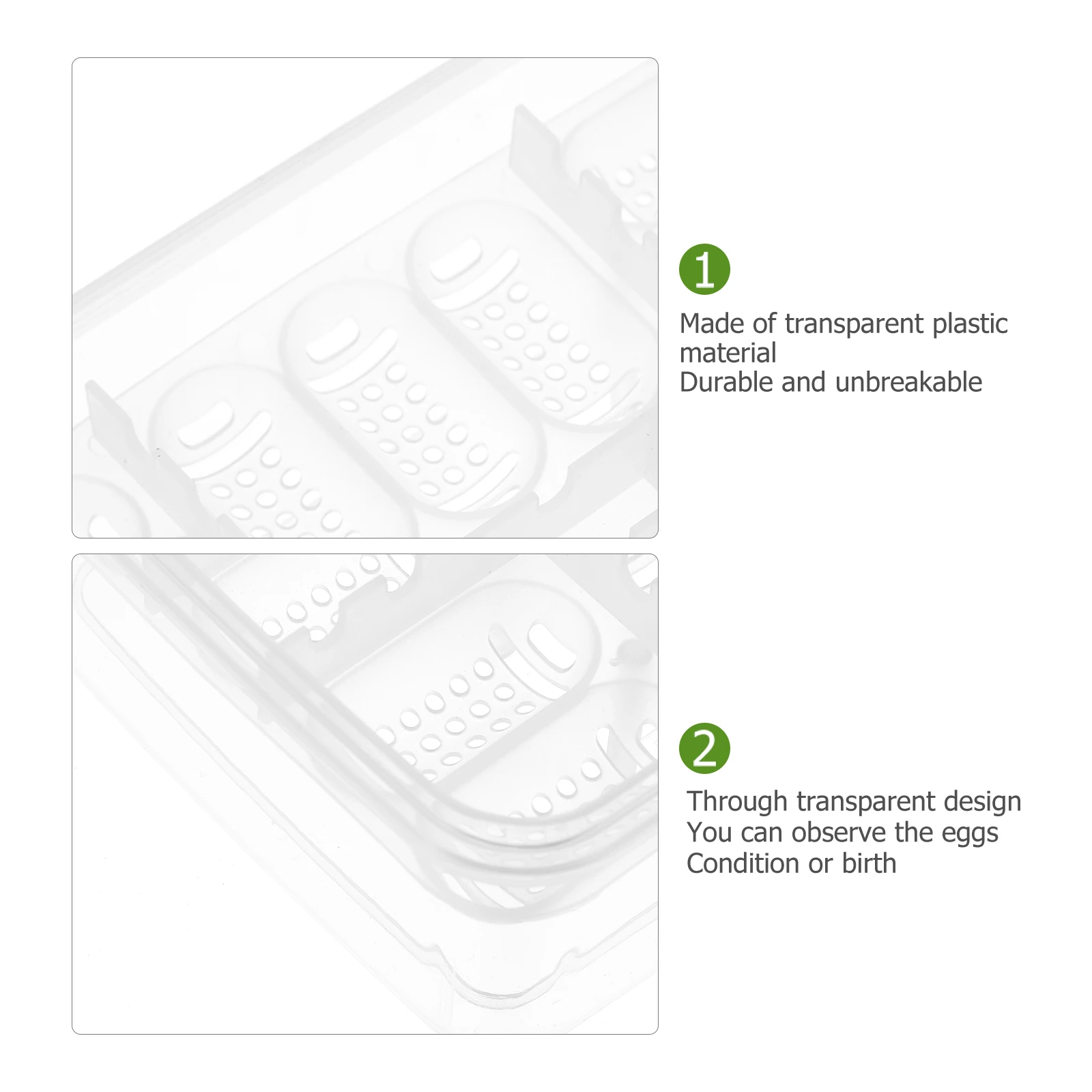 2Pcs Reptile Egg Incubator Transparent 16 Compartments Box for Small Reptiles Geckos Frogs Snakes Lizards Breeding
2Pcs Reptile Egg Incubator Transparent 16 Compartments Box for Small Reptiles Geckos Frogs Snakes Lizards Breeding