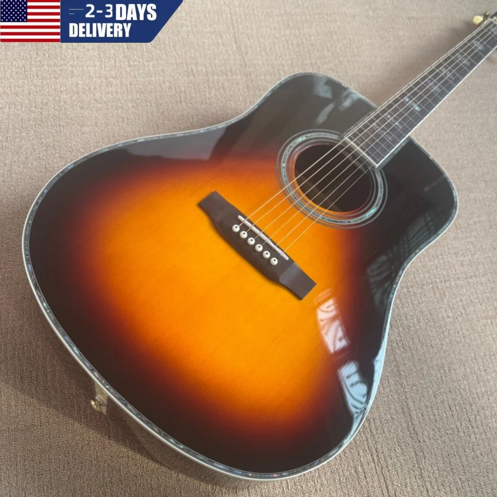 41 Inch Sunset Color Acoustic Guitar 6 String 20 Frets Rosewood Fingerboard for Live Performances
41 Inch Sunset Color Acoustic Guitar 6 String 20 Frets Rosewood Fingerboard for Live Performances