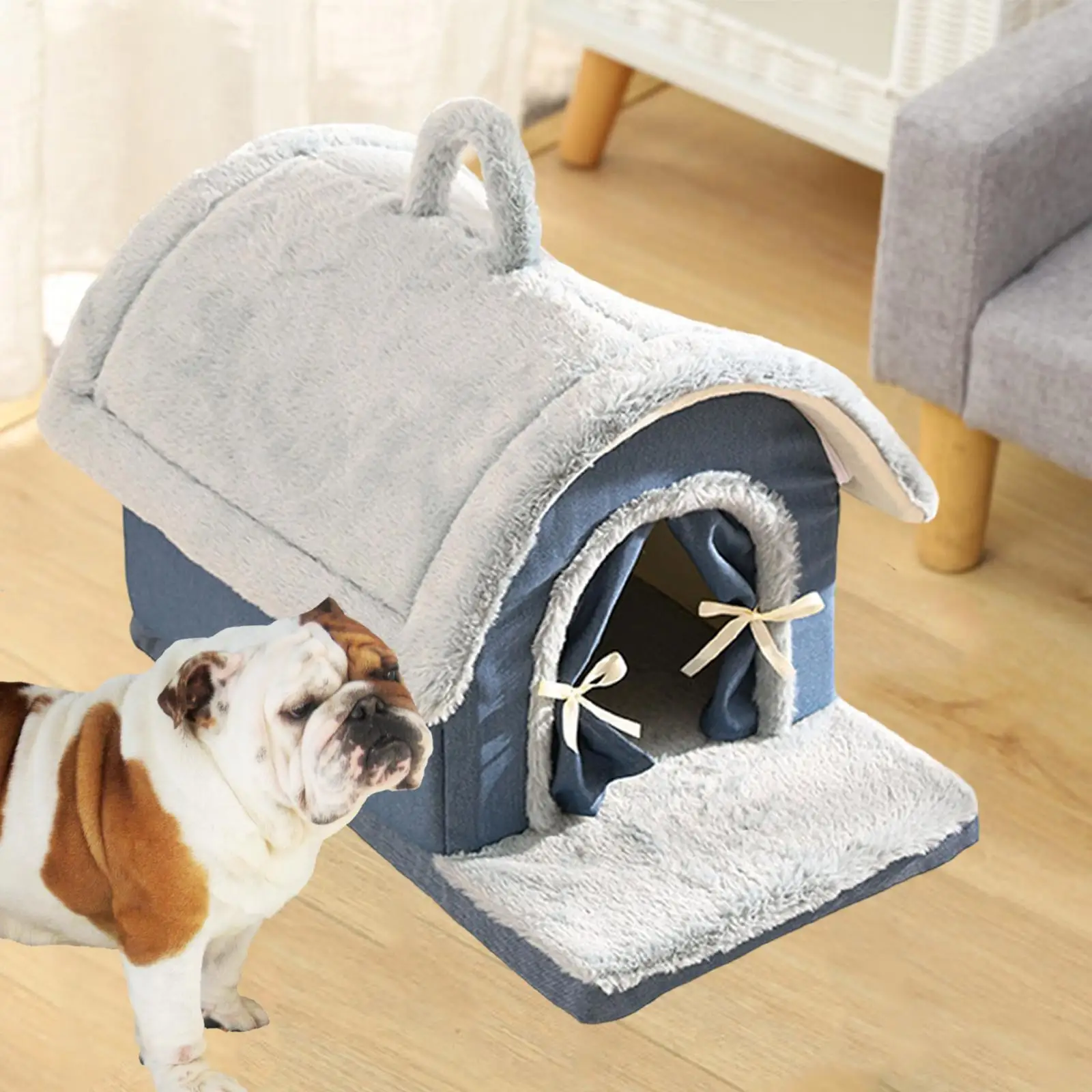 Теплая кошачья кровать, съемная закрытая палатка, мягкий плюшевый материал для котят, щенков, маленьких собак
Теплая кошачья кровать, съемная закрытая палатка, мягкий плюшевый материал для котят, щенков, маленьких собак