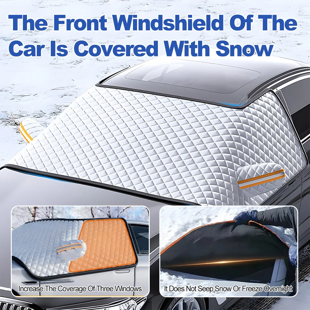 Автомобильный снежный щиток, защита от снега и мороженого, ветрозащитный зимний чехол для льда и снега, утолщенный трехоконный снежный щит
Автомобильный снежный щиток, защита от снега и мороженого, ветрозащитный зимний чехол для льда и снега, утолщенный трехоконный снежный щит