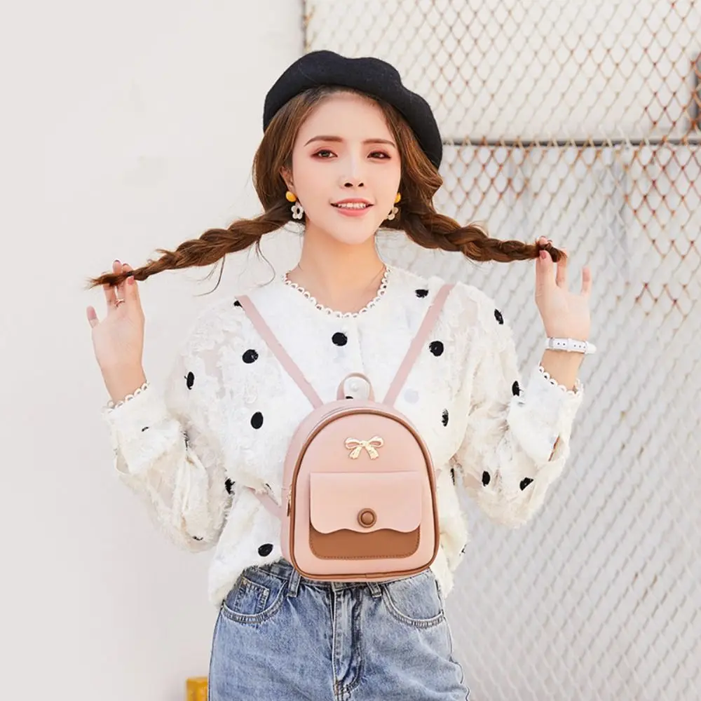 Cute PU Leather Women Bow Backpack Graceful Korean Style Shoulder Bag Handbag Large Capacity Small School Bag Travel
Cute PU Leather Women Bow Backpack Graceful Korean Style Shoulder Bag Handbag Large Capacity Small School Bag Travel