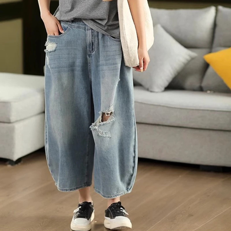 Women Casual Boyfriend Jeans New Arrival 2025 Summer Vintage Ripped Loose Comfortable Female Ankle-length Denim Pants M1589
Women Casual Boyfriend Jeans New Arrival 2025 Summer Vintage Ripped Loose Comfortable Female Ankle-length Denim Pants M1589