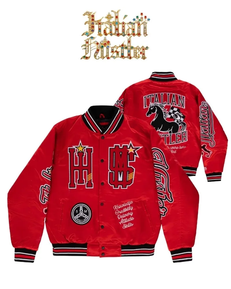 Y2K Fashionable Red Campus Jacket Retro Trend Italian Hustler Yarn Embroidery Casual Hip Hop Unisex Jacket Loose Leather Jacket
Y2K Fashionable Red Campus Jacket Retro Trend Italian Hustler Yarn Embroidery Casual Hip Hop Unisex Jacket Loose Leather Jacket