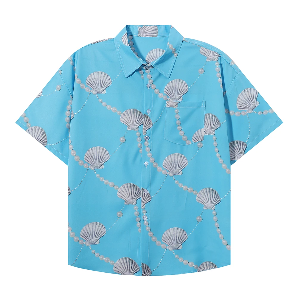 Pearl Printed Shirt Hawaiian Summer Shirts For Man Short Sleeve Y2k Korean Popular Designer Clothes Men Clothing Oversized Tops
Pearl Printed Shirt Hawaiian Summer Shirts For Man Short Sleeve Y2k Korean Popular Designer Clothes Men Clothing Oversized Tops
