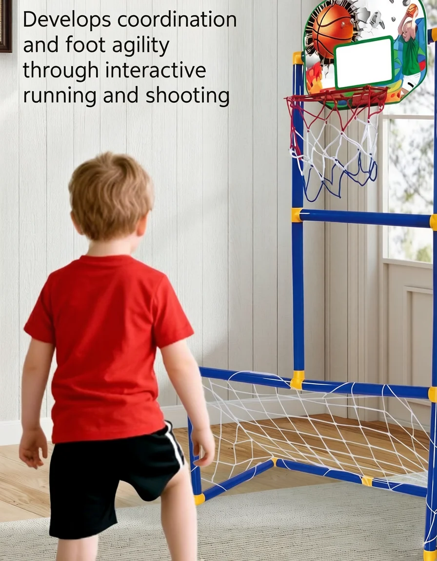 2-in-1 Kids Foldable Basketball Soccer Goal Adjustable Indoor Outdoor Sports Toy for Boys Girls, Bone Development Coordination
2-in-1 Kids Foldable Basketball Soccer Goal Adjustable Indoor Outdoor Sports Toy for Boys Girls, Bone Development Coordination