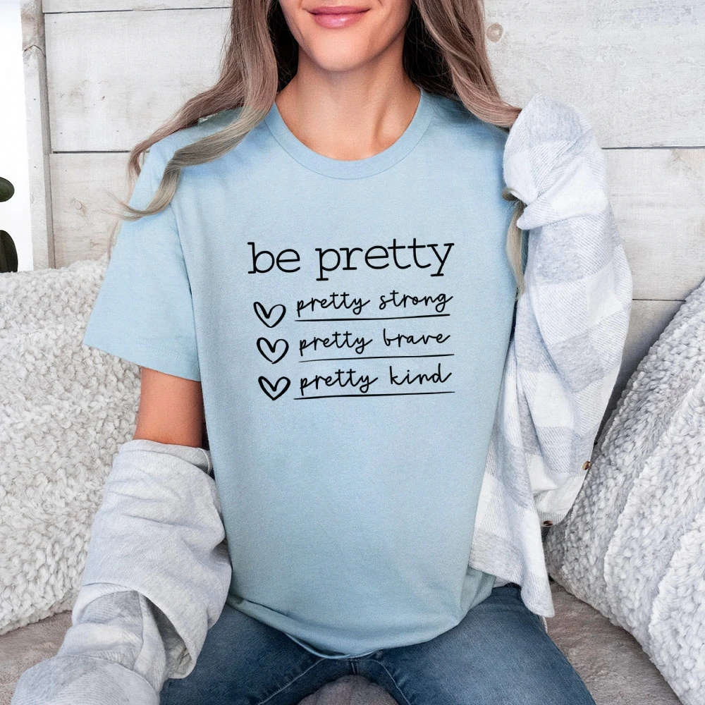 Women's T-Shirt Cotton Y2K Style Graphic Letter Copy Pretty Strong Tees Tops Casual Wear Comfort Fit Street Fashion Daily Outfit
Women's T-Shirt Cotton Y2K Style Graphic Letter Copy Pretty Strong Tees Tops Casual Wear Comfort Fit Street Fashion Daily Outfit