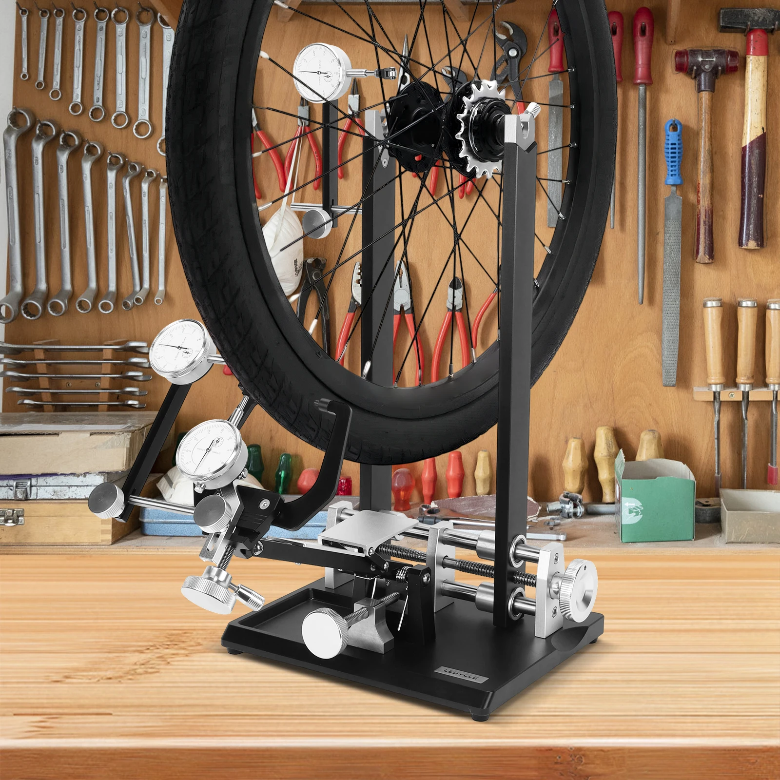 Bicycle Wheel Truing Stand with Precision Dial Indicators Mountain Bike Alignment Frame for 12in 700C Wheels for Cycling Repair
Bicycle Wheel Truing Stand with Precision Dial Indicators Mountain Bike Alignment Frame for 12in 700C Wheels for Cycling Repair