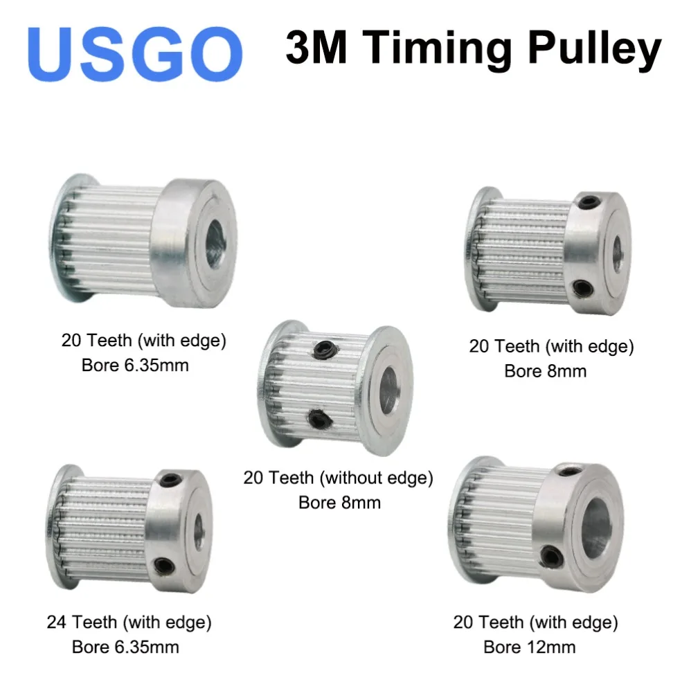 CO2 Laser Metal Parts Synchronous HTD 3M Gear Pulley 6.35/8/12mm for DIY CO2 Laser Engraving Cutting Machine
CO2 Laser Metal Parts Synchronous HTD 3M Gear Pulley 6.35/8/12mm for DIY CO2 Laser Engraving Cutting Machine