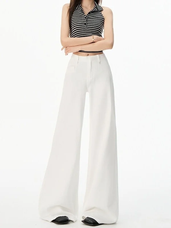 White High Waist Wide Leg Denim Jeans Women's Summer New Loose Slimming Non-Matching Bell Bottoms Cotton Stretch Denim
White High Waist Wide Leg Denim Jeans Women's Summer New Loose Slimming Non-Matching Bell Bottoms Cotton Stretch Denim