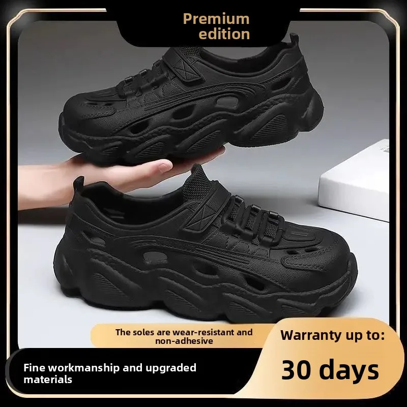 Мужская уличная обувь с отверстиями, летняя, толстая подошва, нескользящая, дезодорирующая и дышащая. 
Мужская уличная обувь с отверстиями, летняя, толстая подошва, нескользящая, дезодорирующая и дышащая.