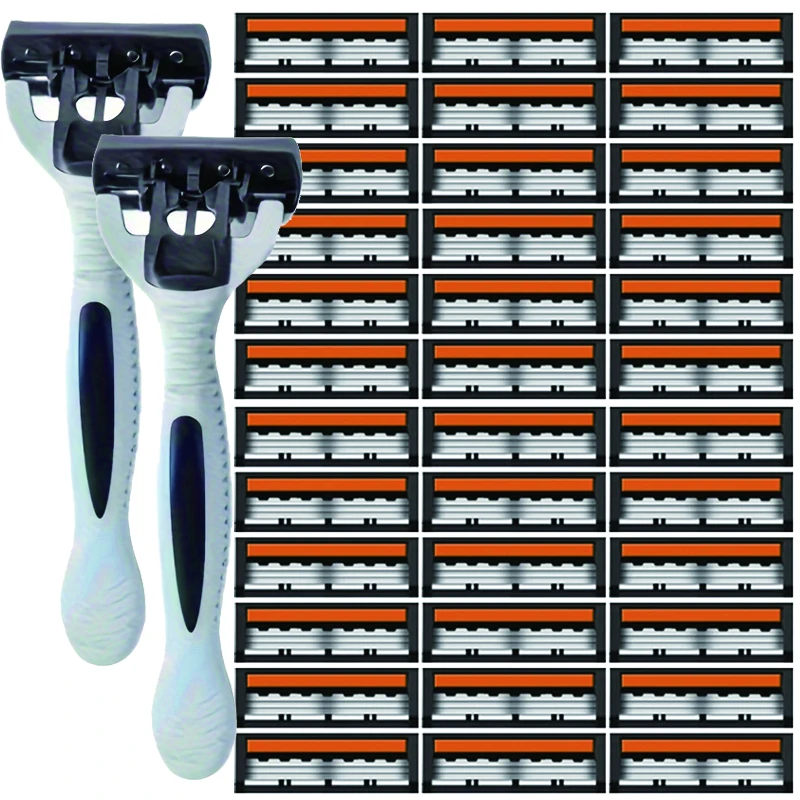 Men's manual razor safety razor 3-layer stainless steel hair removal knife, replaceable razor head, razor tools.
Men's manual razor safety razor 3-layer stainless steel hair removal knife, replaceable razor head, razor tools.