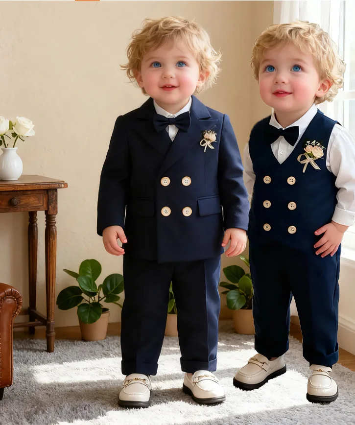 Little Kids Navy Blue 5Pieces Jacket Vest Pants Bowtie Flower Wedding Dress Boys Birthday Gift Suit Children Ceremony Costume
Little Kids Navy Blue 5Pieces Jacket Vest Pants Bowtie Flower Wedding Dress Boys Birthday Gift Suit Children Ceremony Costume
