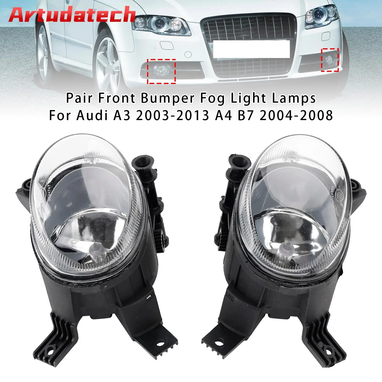 Artudatech Pair Front Bumper Fog Light Lamps For Audi A3 2003-2013 A4 B7 2004-2008 Car Accessories
Artudatech Pair Front Bumper Fog Light Lamps For Audi A3 2003-2013 A4 B7 2004-2008 Car Accessories