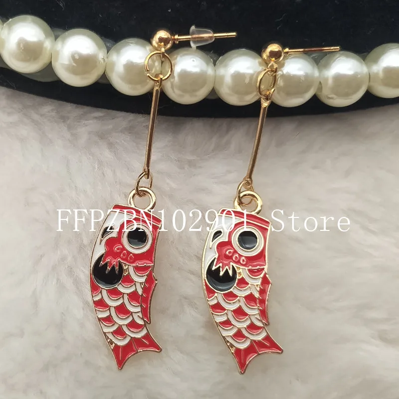 New Fashion Fishtail Earrings Cute Girl Japan Lucky Red Koi Fish Drop Earrings Enamel Metal Earrings Ladies Jewelry
New Fashion Fishtail Earrings Cute Girl Japan Lucky Red Koi Fish Drop Earrings Enamel Metal Earrings Ladies Jewelry