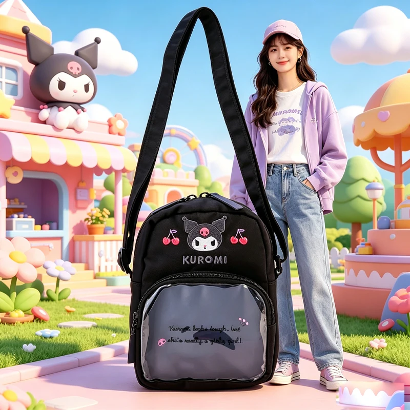 Kuromi Crossbody Bag Cartoon Cute Hello Kittys Shoulder Bag Girl's Heart Mobile Phone Bag Schoolbag Fashion Cinnamoroll
Kuromi Crossbody Bag Cartoon Cute Hello Kittys Shoulder Bag Girl's Heart Mobile Phone Bag Schoolbag Fashion Cinnamoroll