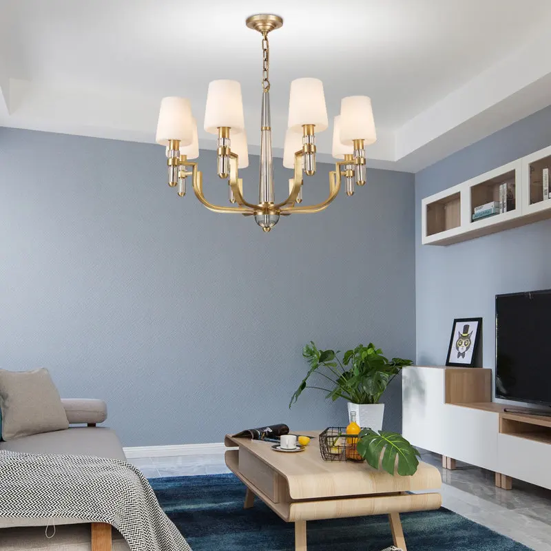 All copper chandelier modern simple light luxury living room dining room bedroom crystal lamp decorative lamp
All copper chandelier modern simple light luxury living room dining room bedroom crystal lamp decorative lamp