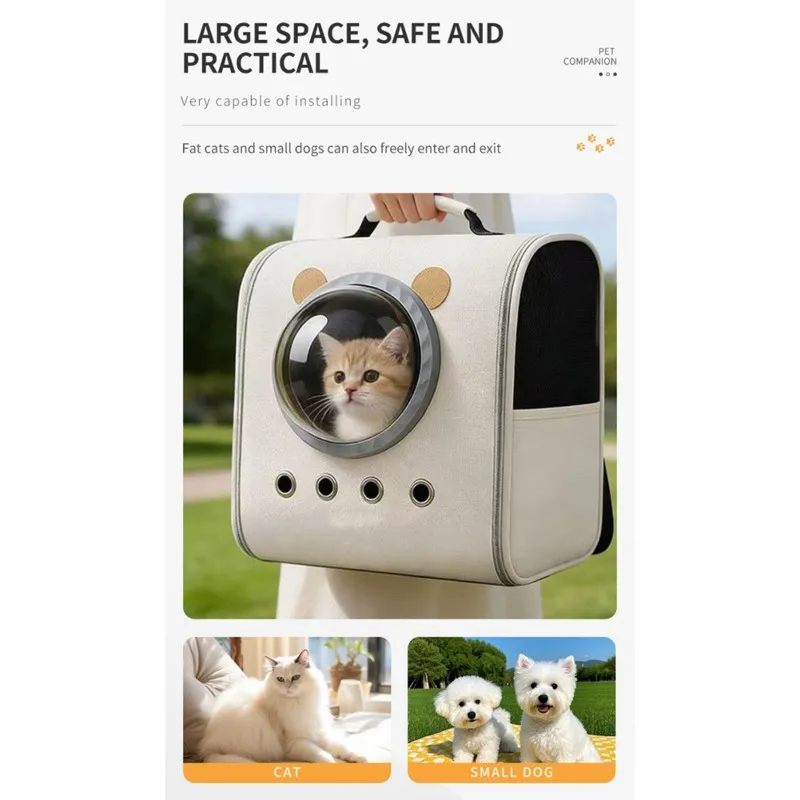 Pet Cat Carrier Backpack With Ventilation, For Carrying Cats Puppies, Cat Backpack Carrier Designed For Travel
Pet Cat Carrier Backpack With Ventilation, For Carrying Cats Puppies, Cat Backpack Carrier Designed For Travel