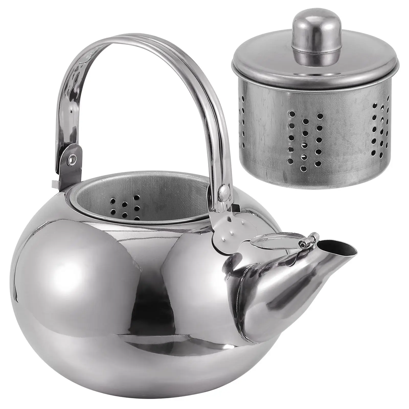 Stainless Steel Silver Portable Tea Kettle With Strainer Kettle Strainer for Home Tea Coffee Teakettle Kitchen Bar Use
Stainless Steel Silver Portable Tea Kettle With Strainer Kettle Strainer for Home Tea Coffee Teakettle Kitchen Bar Use