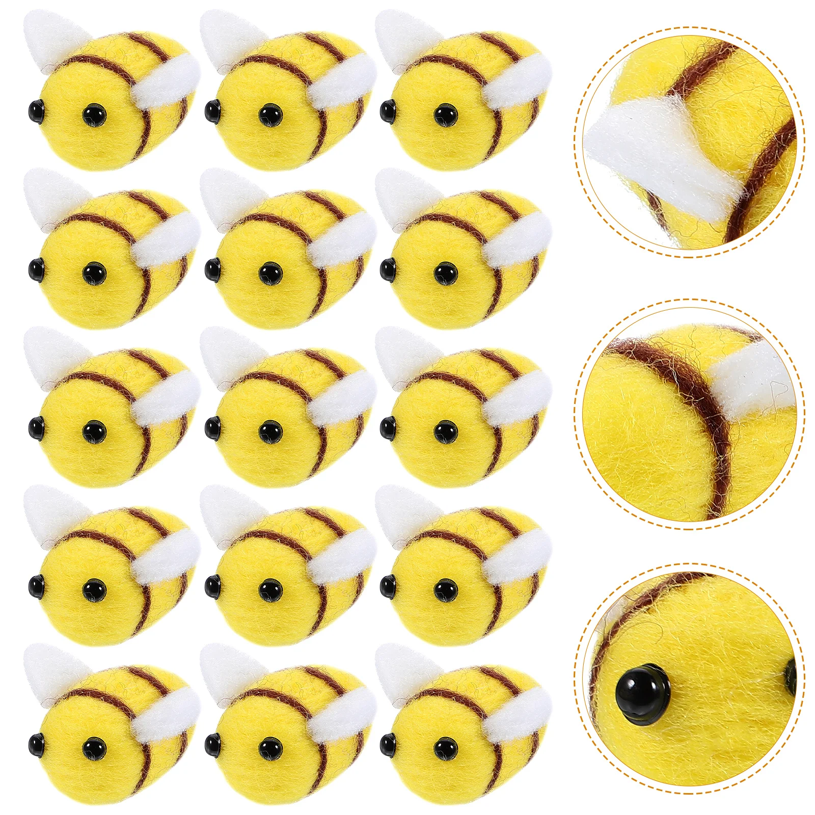24pcs Wool Felt Bee Ornament Cartoon Animal Decorative Supplies for Sweater Hat Shoes DIY Crafts Gifts
24pcs Wool Felt Bee Ornament Cartoon Animal Decorative Supplies for Sweater Hat Shoes DIY Crafts Gifts