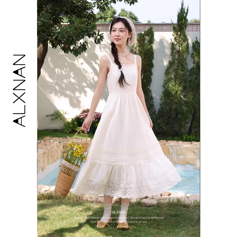ALXNAN Women's Summer Sundress White Hollow Out Embroidery Long Dress 2026 Elegant Holiday Beach Party Female Clothing L61702
ALXNAN Women's Summer Sundress White Hollow Out Embroidery Long Dress 2026 Elegant Holiday Beach Party Female Clothing L61702